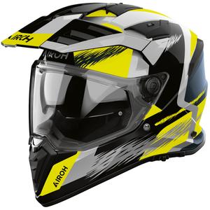 Casco da moto enduro Airoh BADX-X Airspeed giallo