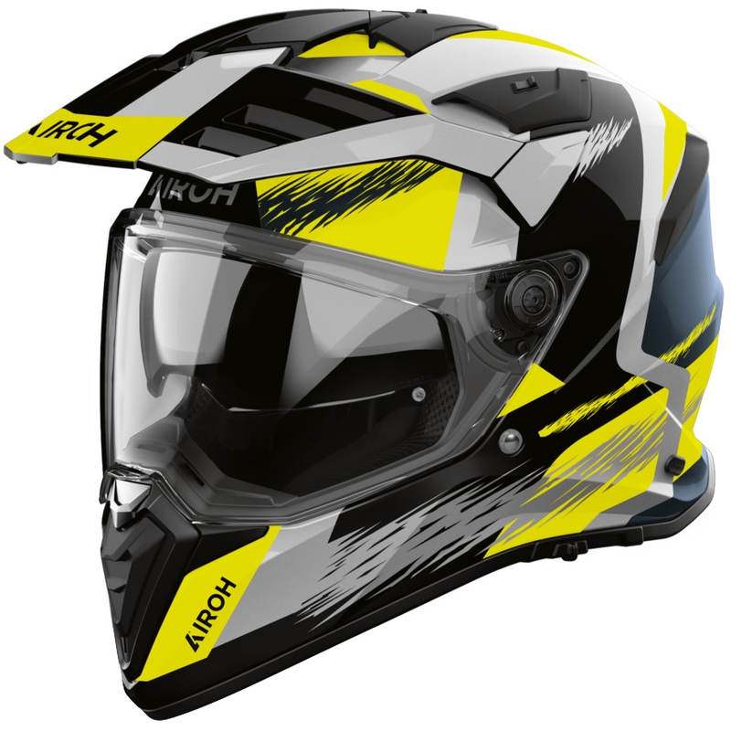Casco da moto enduro Airoh BADX-X Airspeed giallo