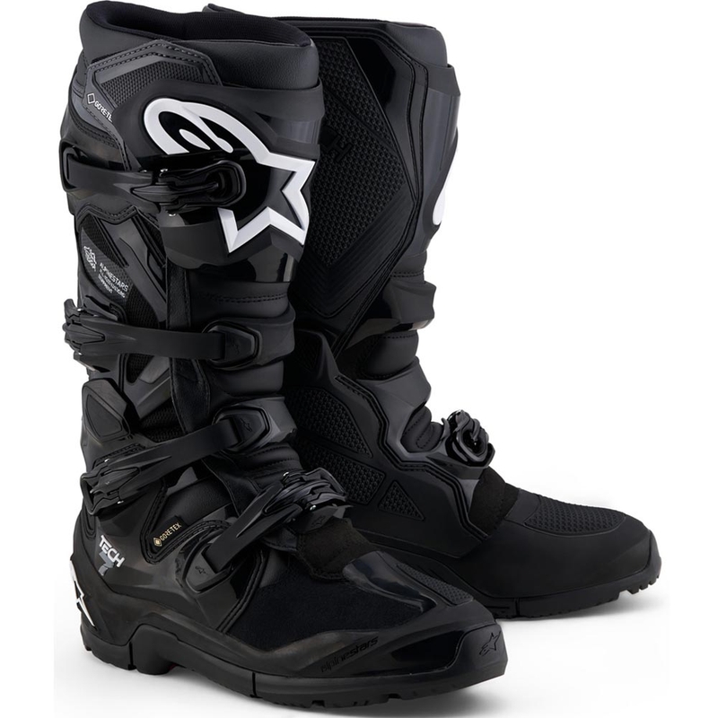 Stivali da moto Alpinestars Tech 7 Enduro Gore-Tex® neri-grigio scuro