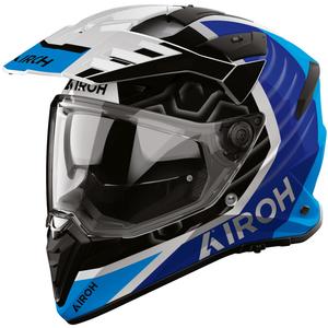 Casco da moto enduro Airoh BADX-X Cube blu