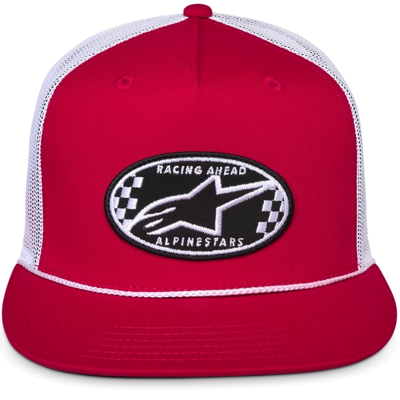 Cappellino da camionista Alpinestars Contender rosso-bianco