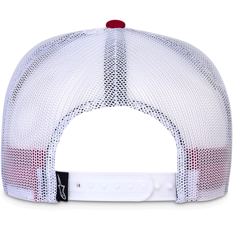 Cappellino da camionista Alpinestars Contender rosso-bianco