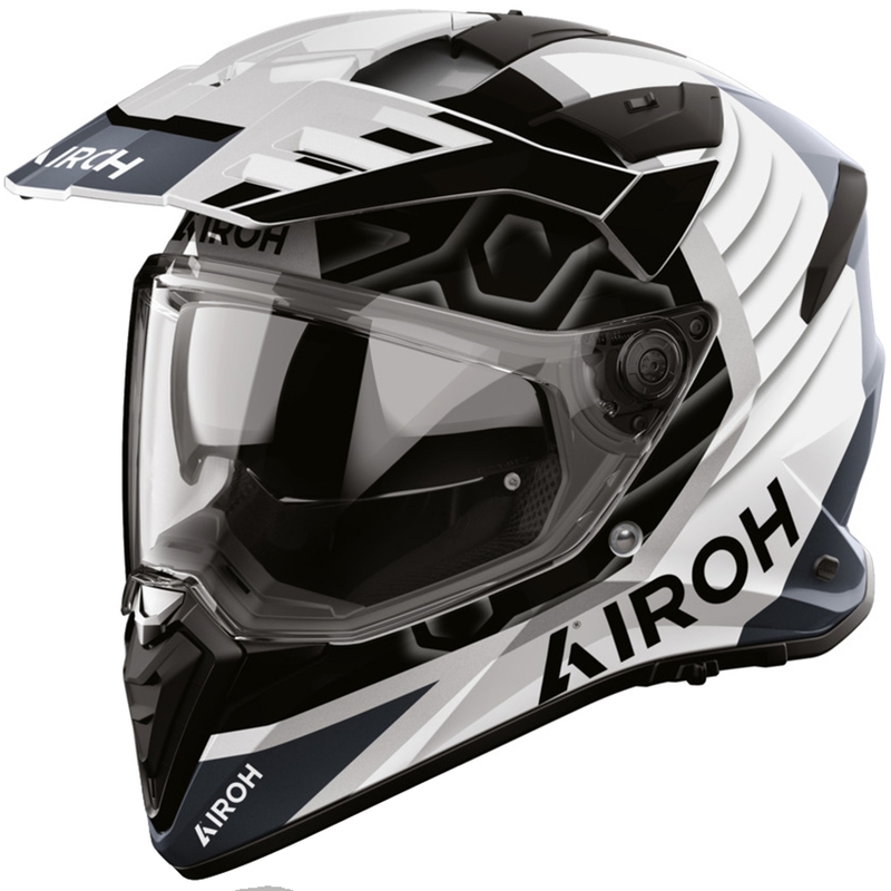 Casco da moto enduro Airoh BADX-X Cube grigio