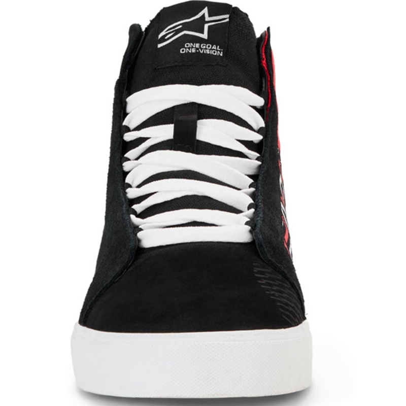 Stivali da moto Alpinestars Ride-63 Canvas FQ20 neri, bianchi e rossi