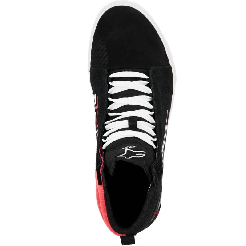 Stivali da moto Alpinestars Ride-63 Canvas FQ20 neri, bianchi e rossi
