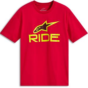 T-shirt Alpinestars Ride 4.0 CSF rosso-giallo fluo-nero