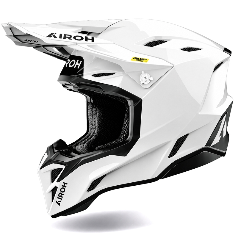 Casco da motocross Airoh Aviator Factory Color bianco