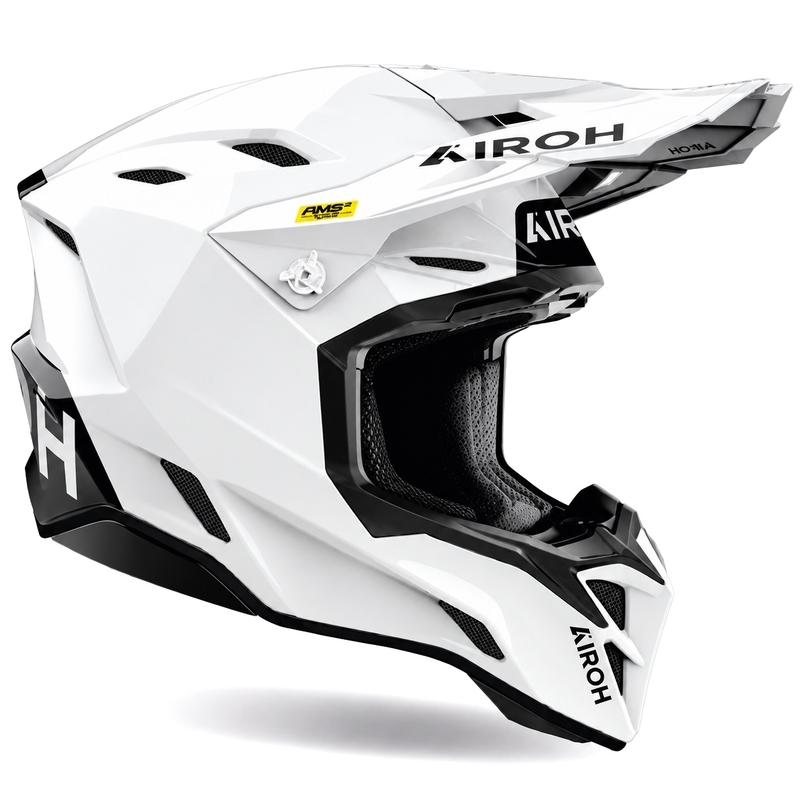Casco da motocross Airoh Aviator Factory Color bianco