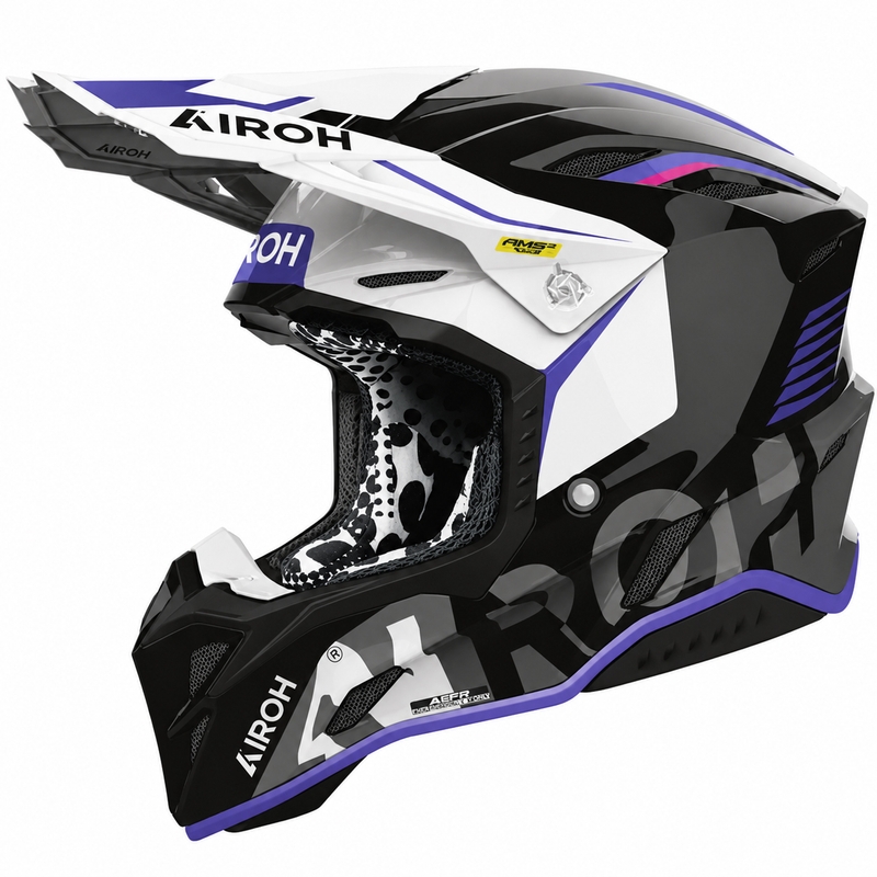 Casco da motocross Airoh Aviator Factory Blame nero