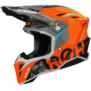 Casco da motocross Airoh Aviator Factory Blame arancione