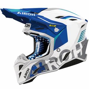 Casco da motocross Airoh Aviator Factory Blame blu