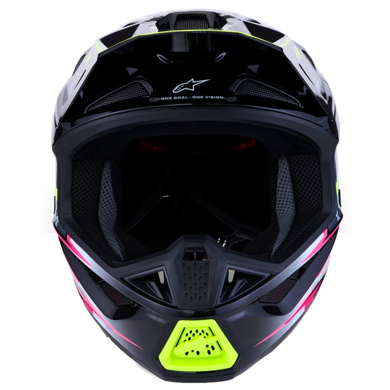 Casco da motocross Alpinestars Supertech S-M7 Blaster grigio-giallo fluo