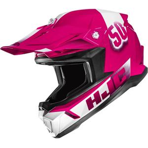 Casco da motocross per bambini HJC Y50 rosa-bianco