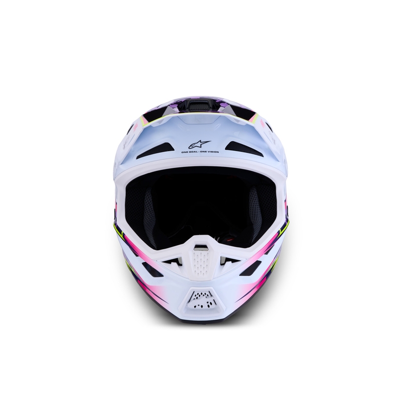 Casco da motocross Alpinestars Supertech S-M7 Blaster viola-bianco