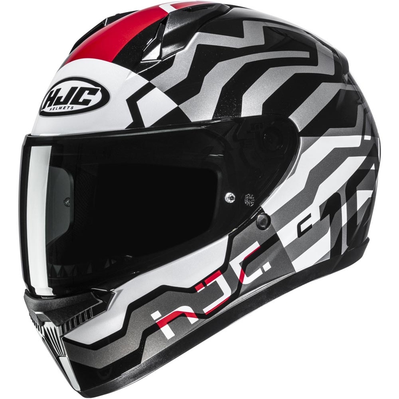 Casco integrale da moto HJC C10 Blade MC1 nero-bianco-rosso