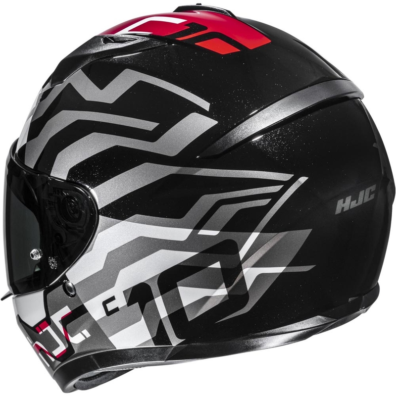 Casco integrale da moto HJC C10 Blade MC1 nero-bianco-rosso