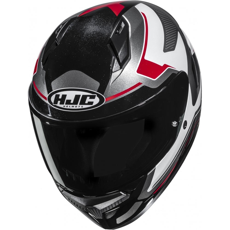 Casco integrale da moto HJC C10 Cric MC1 nero-bianco-rosso