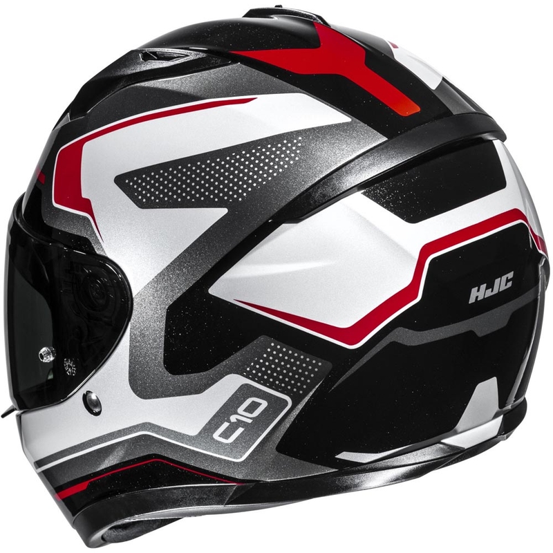 Casco integrale da moto HJC C10 Cric MC1 nero-bianco-rosso