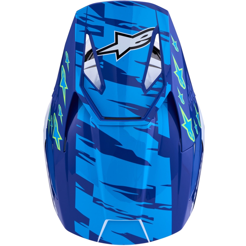 Casco da motocross Alpinestars S-M3 Falcon blu-bianco-nero