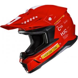 Casco motocross HJC C50 Tagg MC1 rosso