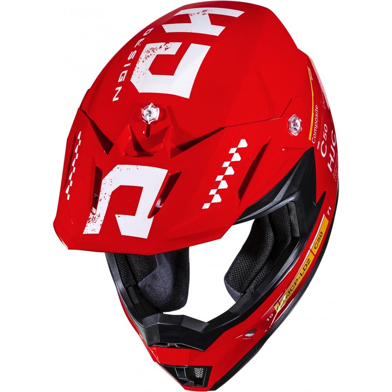 Casco motocross HJC C50 Tagg MC1 rosso