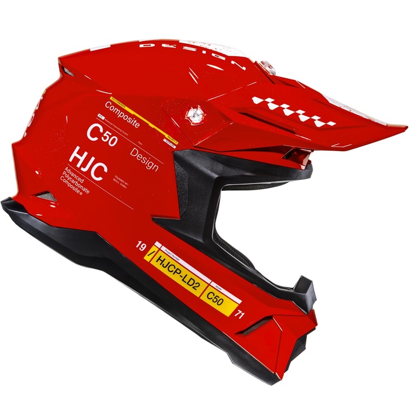 Casco motocross HJC C50 Tagg MC1 rosso