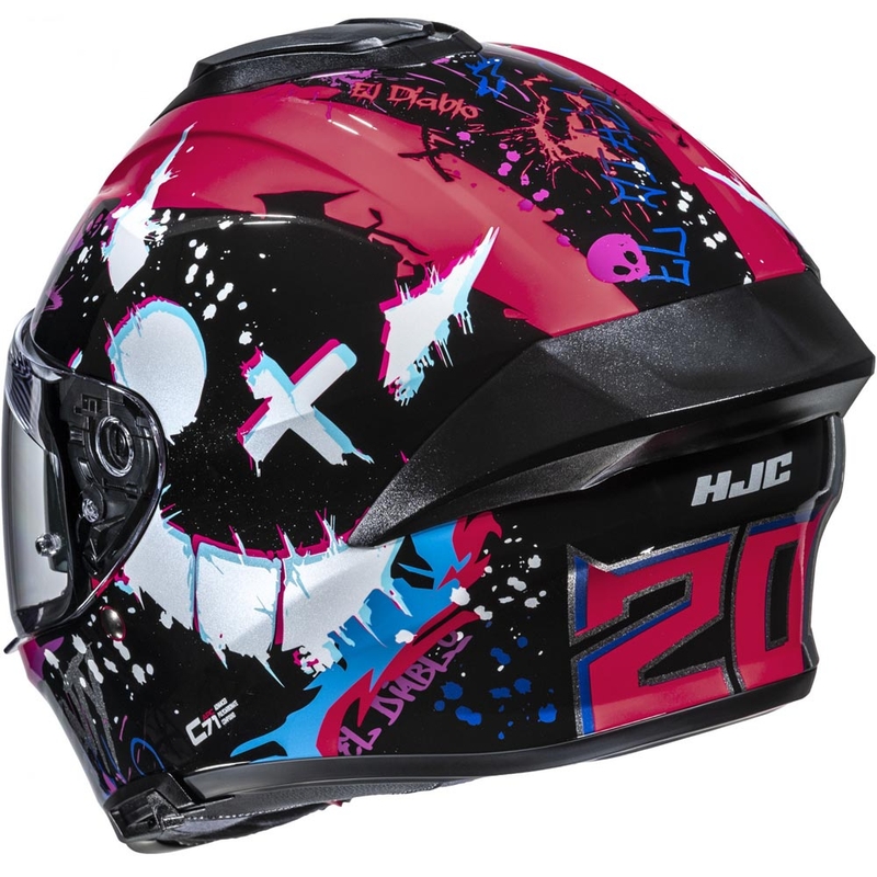 Casco integrale da moto HJC C71 FQ20 MC8 nero-rosa
