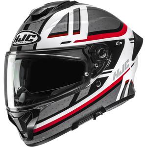 Casco integrale da moto HJC C71 Novah MC1 grigio-bianco-rosso