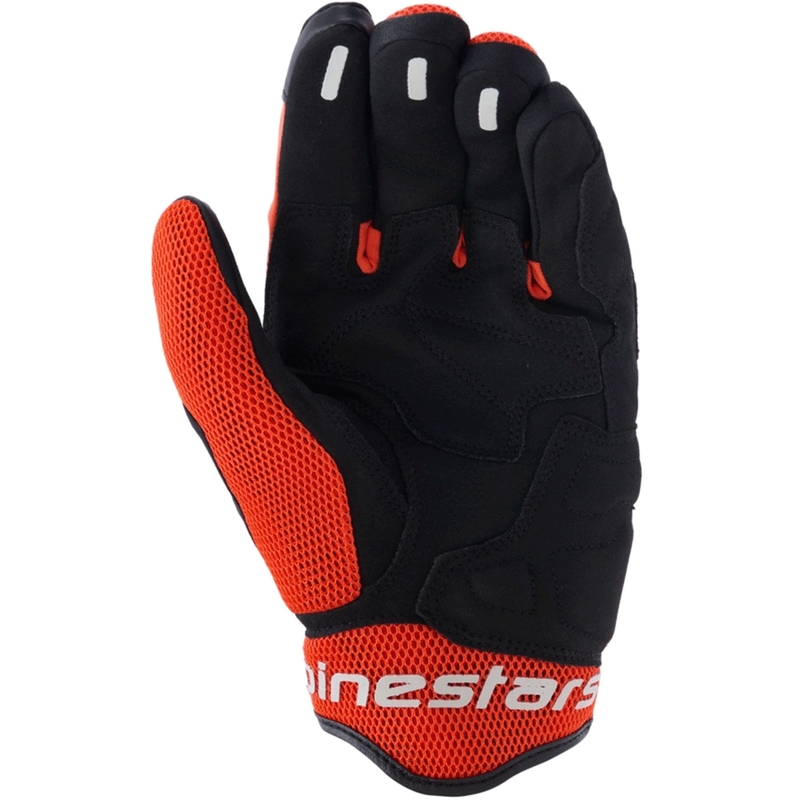 Guanti da moto Alpinestars Mogress Airflow neri-rossi-arancioni
