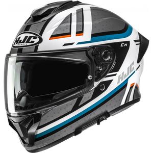 Casco integrale da moto HJC C71 Novah MC27 grigio-bianco-blu
