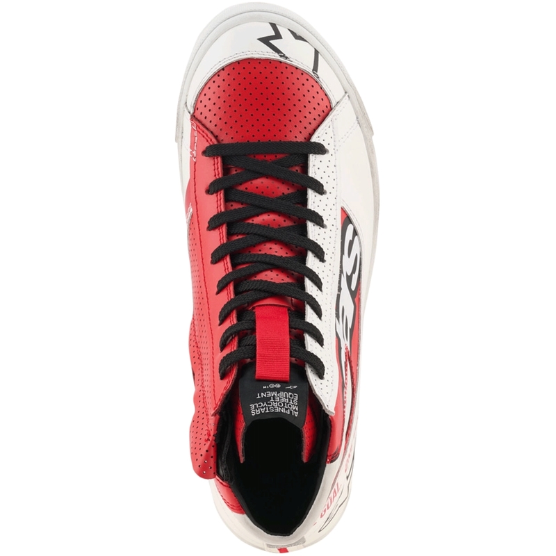 Stivali da moto Alpinestars Stated Flair bianco-rosso