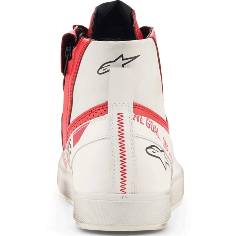 Stivali da moto Alpinestars Stated Flair bianco-rosso