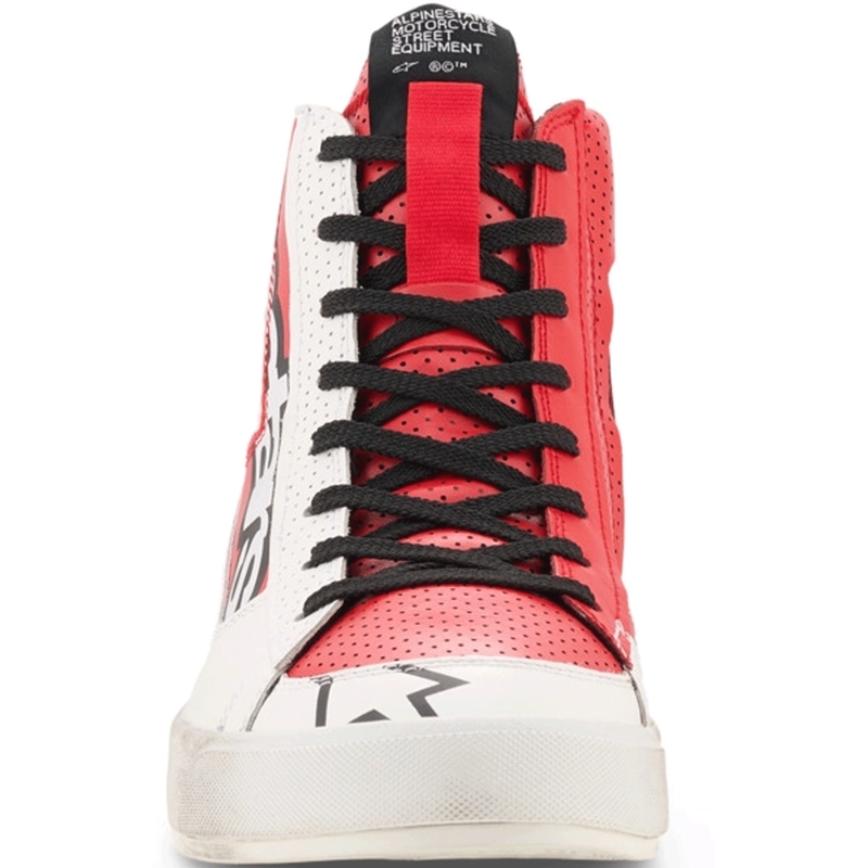 Stivali da moto Alpinestars Stated Flair bianco-rosso