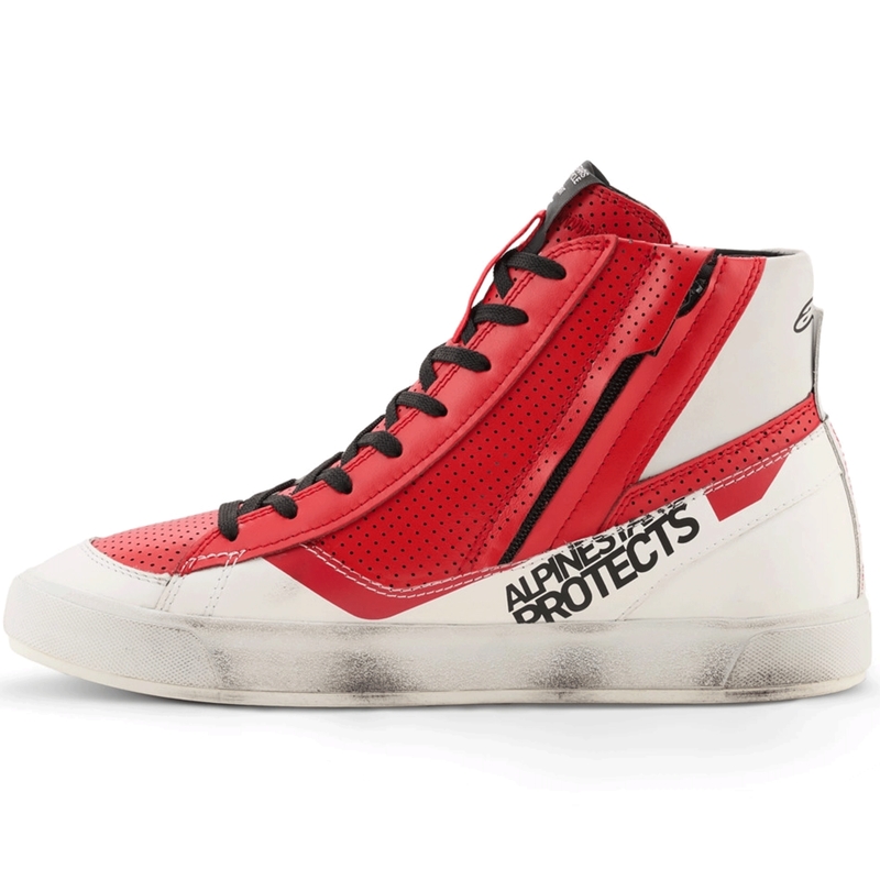 Stivali da moto Alpinestars Stated Flair bianco-rosso