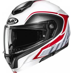 Casco da moto apribile HJC C92 Ragna MC1 bianco-grigio-rosso