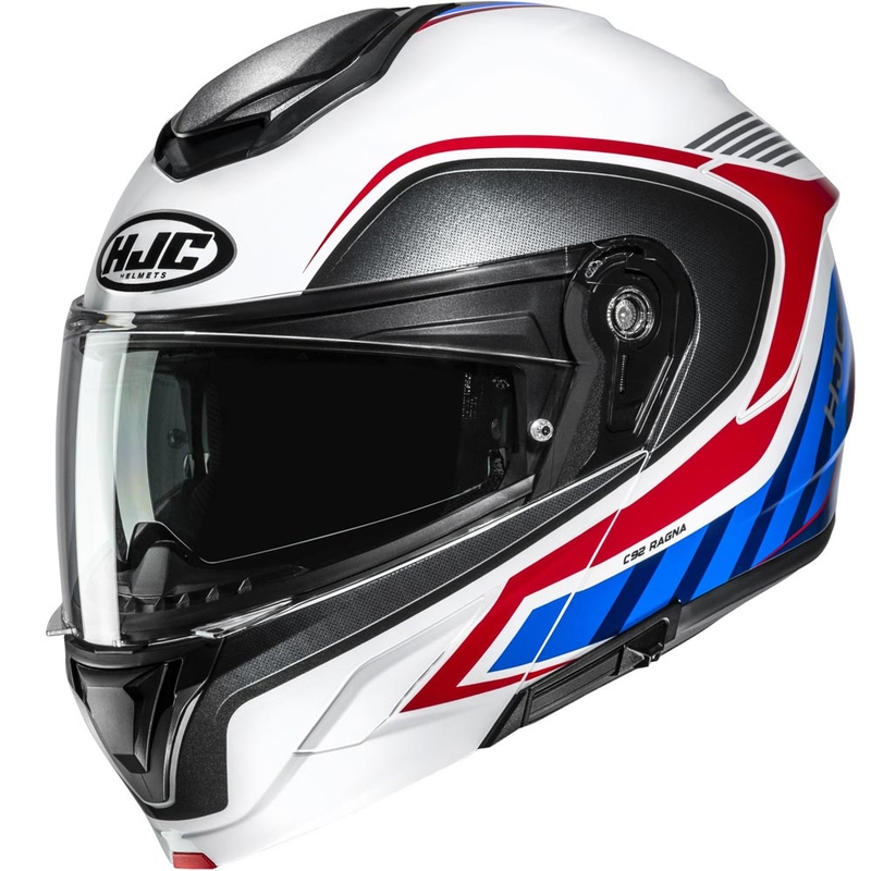 Casco da moto apribile HJC C92 Ragna MC21 bianco-rosso-blu