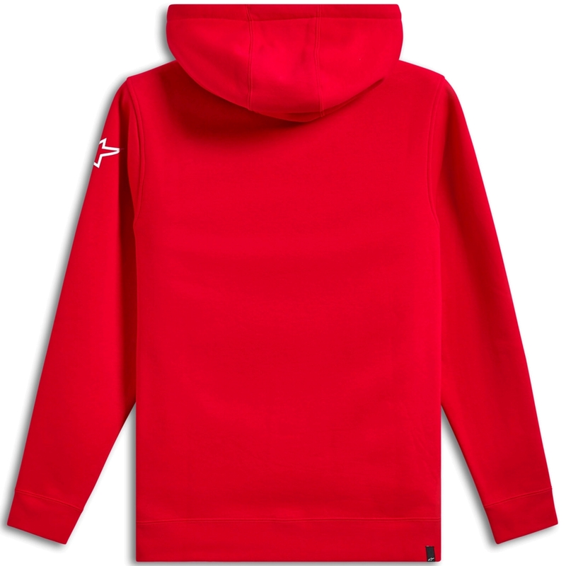 Felpa con cappuccio Alpinestars Wordmark 3 rosso-bianco