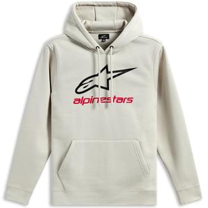 Felpa con cappuccio Alpinestars Always 3 color crema, bianco, nero e rosso