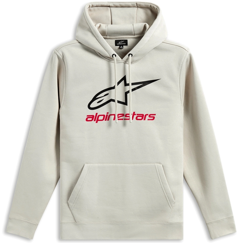 Felpa con cappuccio Alpinestars Always 3 color crema, bianco, nero e rosso