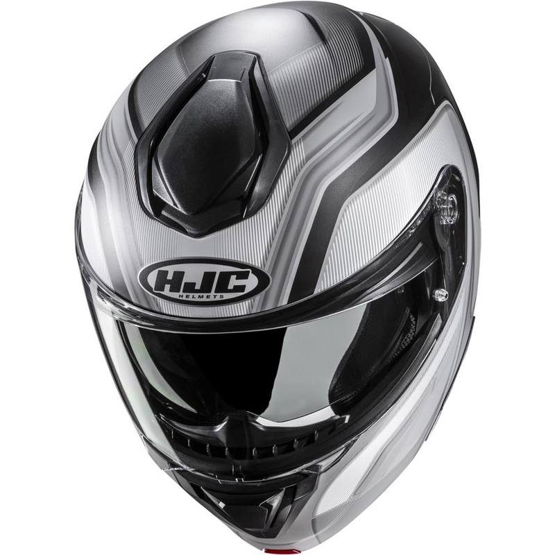 Casco da moto modulare HJC C92 Sirius MC5SF nero-bianco-argento