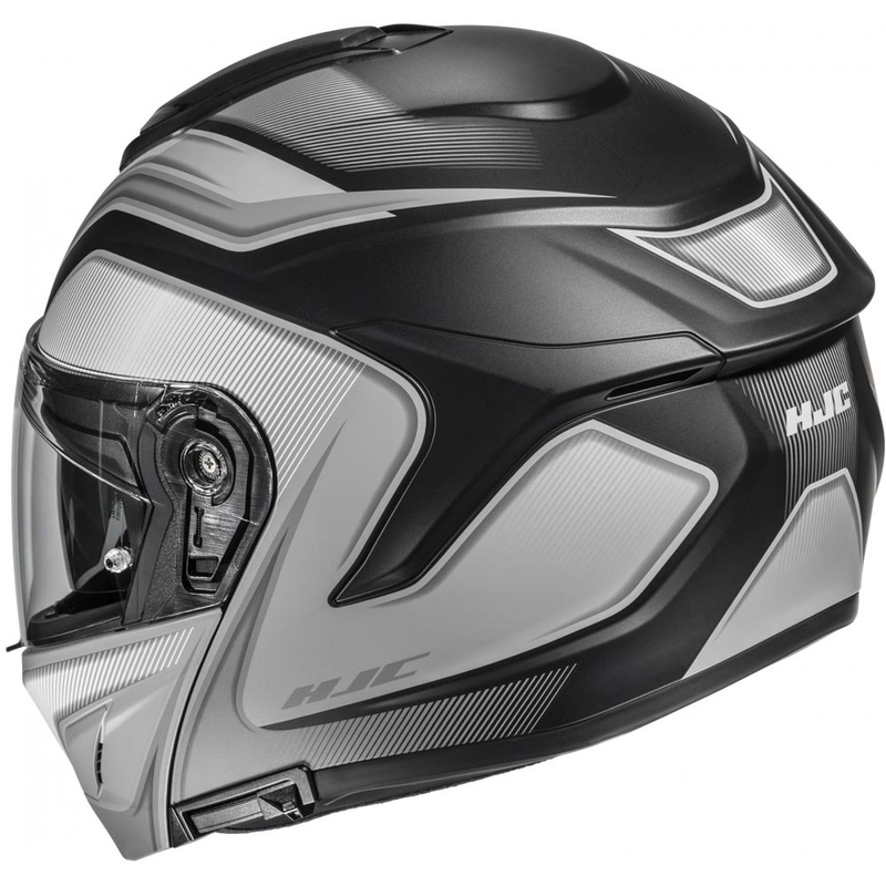 Casco da moto modulare HJC C92 Sirius MC5SF nero-bianco-argento