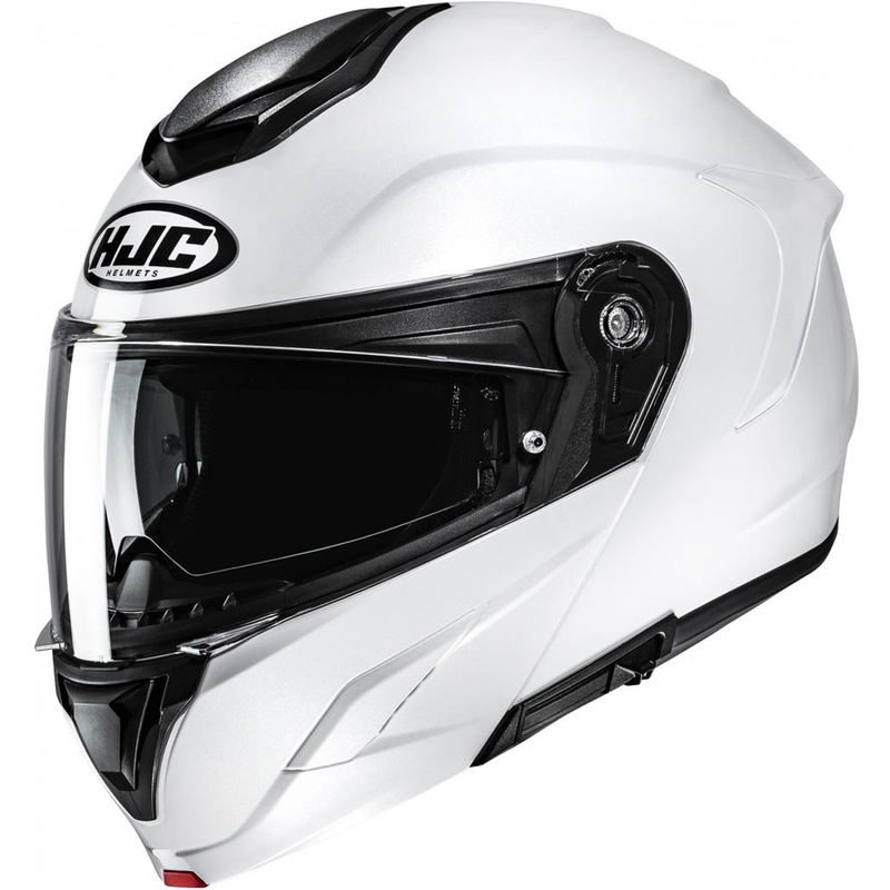 Casco da moto apribile HJC C92, colore bianco perla.