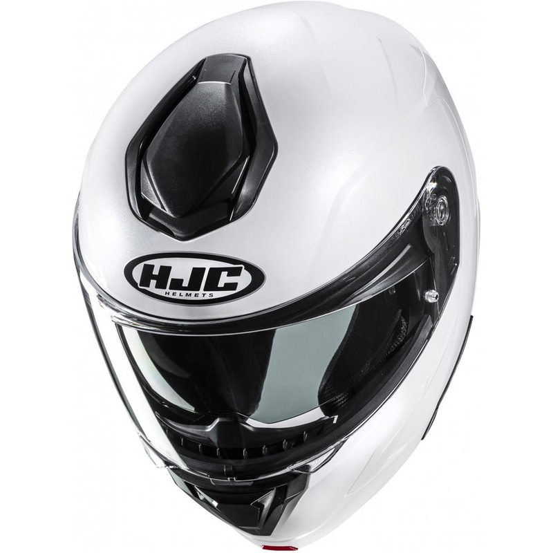 Casco da moto apribile HJC C92, colore bianco perla.