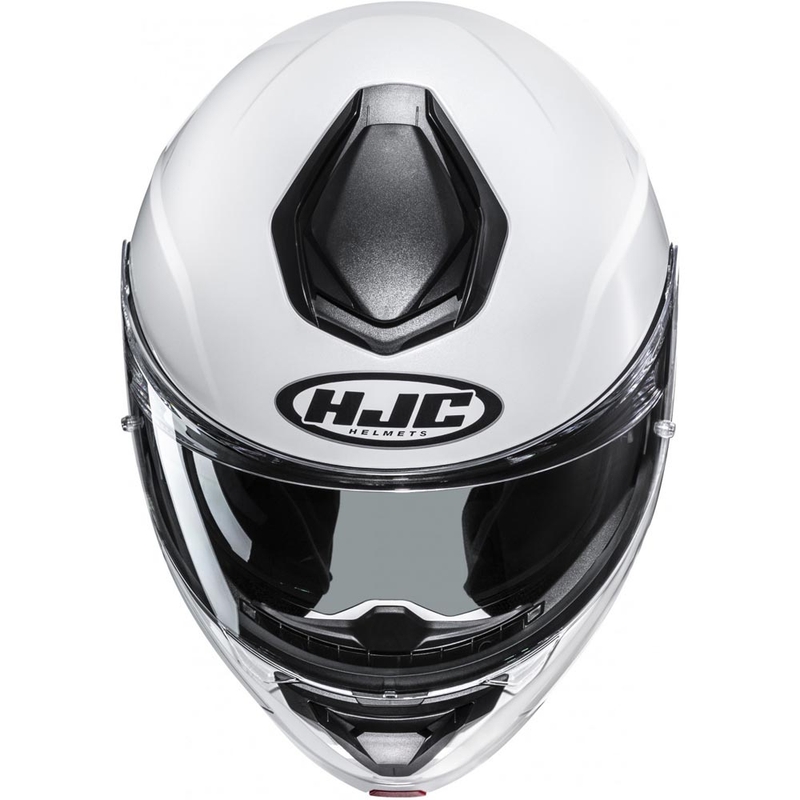 Casco da moto apribile HJC C92, colore bianco perla.