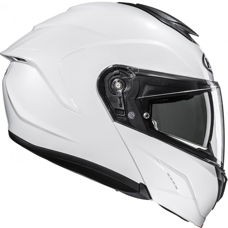 Casco da moto apribile HJC C92, colore bianco perla.