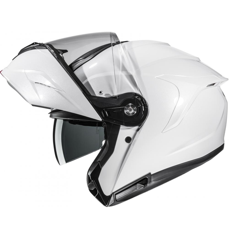 Casco da moto apribile HJC C92, colore bianco perla.