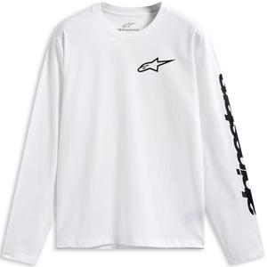 Maglia a maniche lunghe Alpinestars Trackside CSF bianca-nera