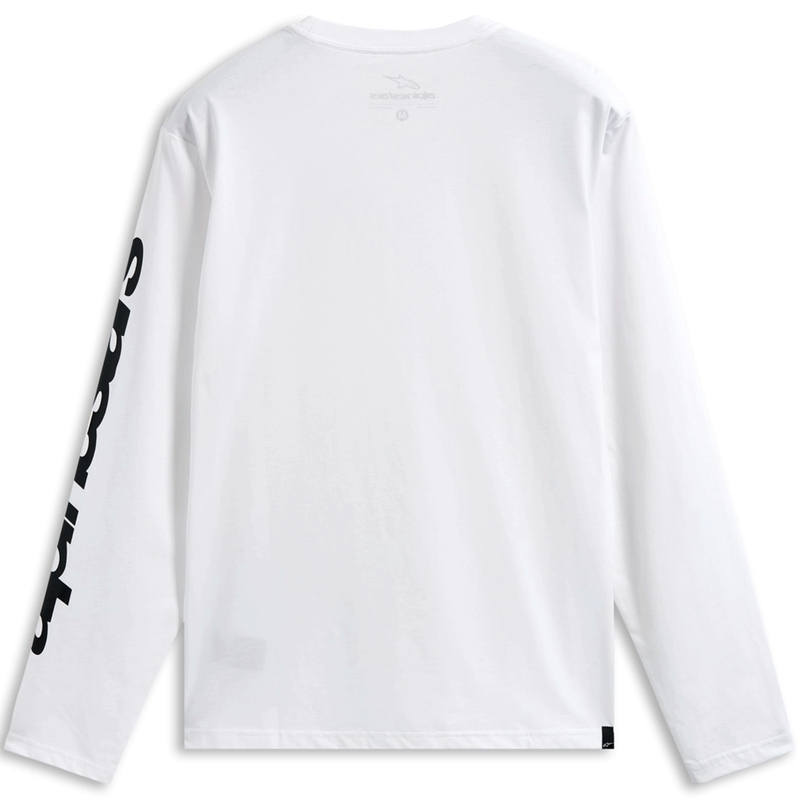 Maglia a maniche lunghe Alpinestars Trackside CSF bianca-nera