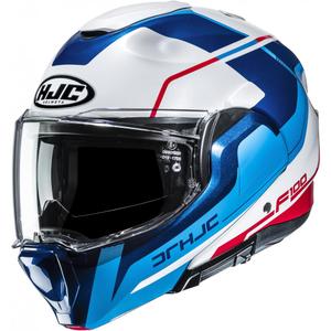 Casco da moto apribile HJC F100 Astra MC21 bianco-blu-rosso