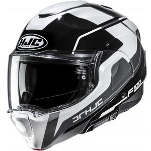 Casco da moto apribile HJC F100 Astra MC5 nero-bianco-grigio